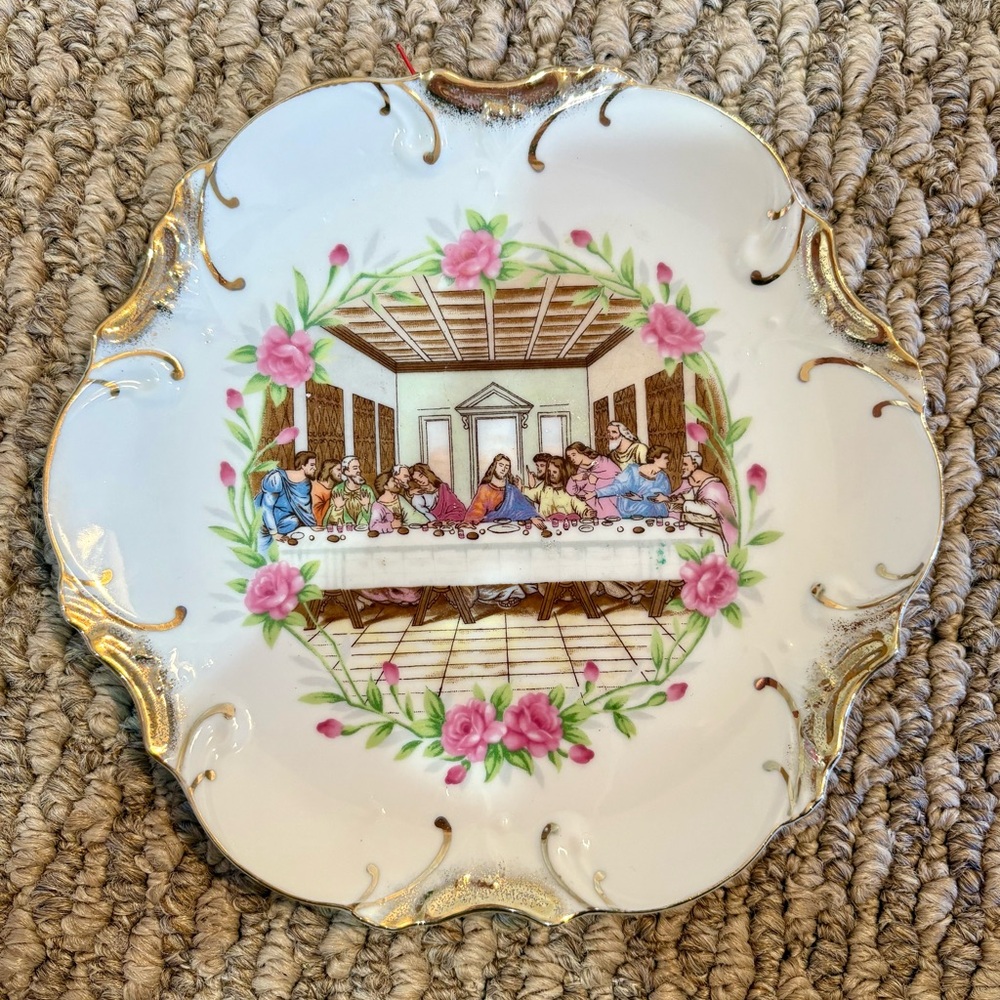 Vintage Collectible Last Supper Plate